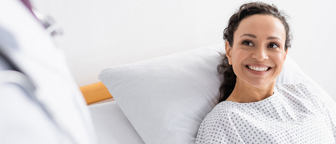 female hospital patient